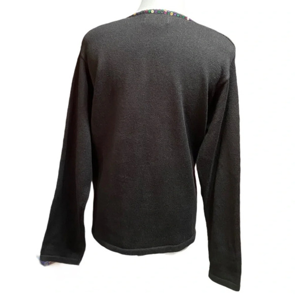 80’s Vintage Joan Leslie Snowflake Sequin Sweater - Picture 4 of 7